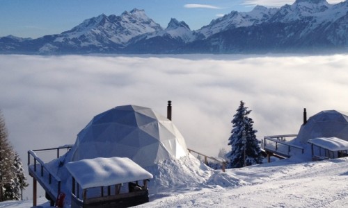 Hotel Whitepod, un fuera de pista en los Alpes.
