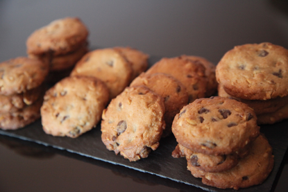 Cookies crujientes de chocolate y avellana.