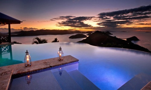 Tingalayo, una piscina de ensueño sobre las Islas Vírgenes.