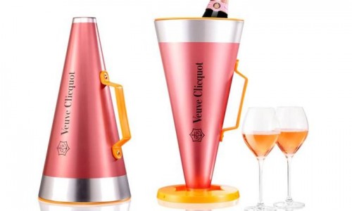 Veuve Clicquot Rosé, champán rosado y un megáfono en San Valentín.