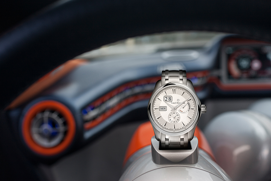 imagen 2 de El reloj Manero PowerReserve de Carl  F. Bucherer, al volante del Rinspeed Budii.