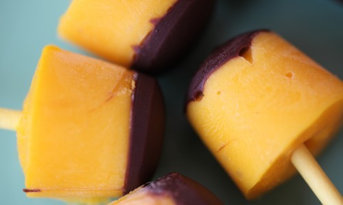 Helado de mango.