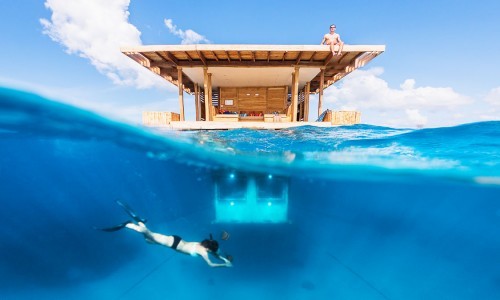 Una suite a cuatro metros bajo el océano Índico.