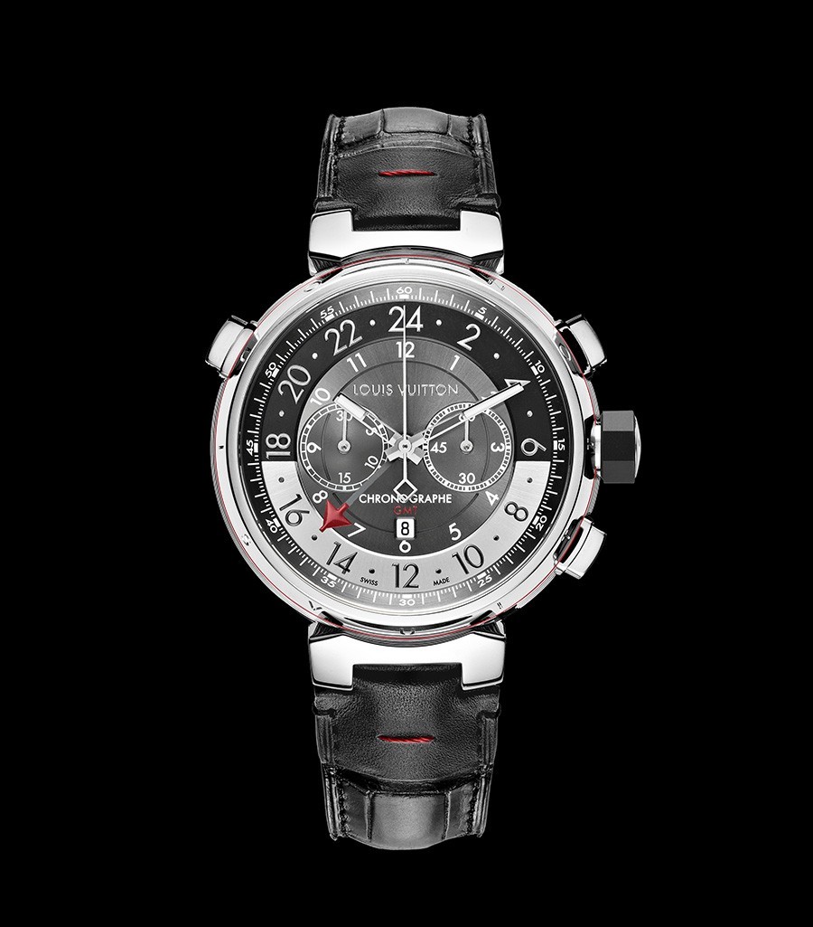 Louis Vuitton Tambour Graphite Chronograph GMT.