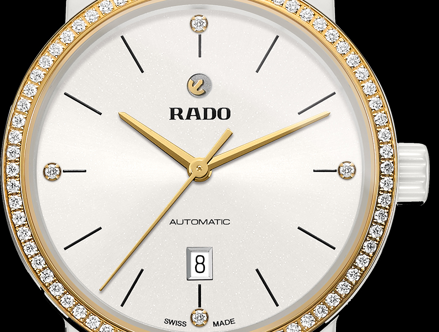 imagen 3 de Cóctel de diamantes, oro y cerámica en un nuevo reloj Rado.