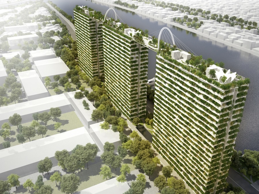 imagen 4 de Apartamentos en tres torres de bambú.