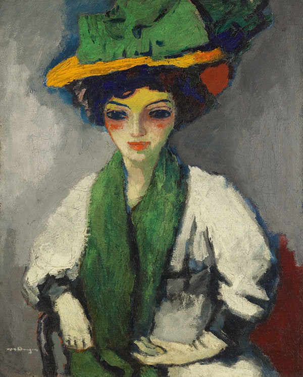 Femme au chapeau vert. Kees Van Dongen