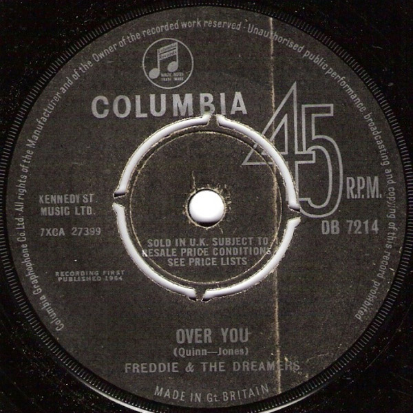 imagen 2 de You Were Made For Me / Over You. Freddie And The Dreamers.