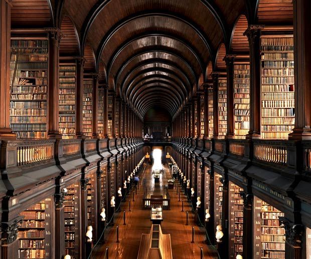 The Long Room, Trinity College Library, Dublin. 