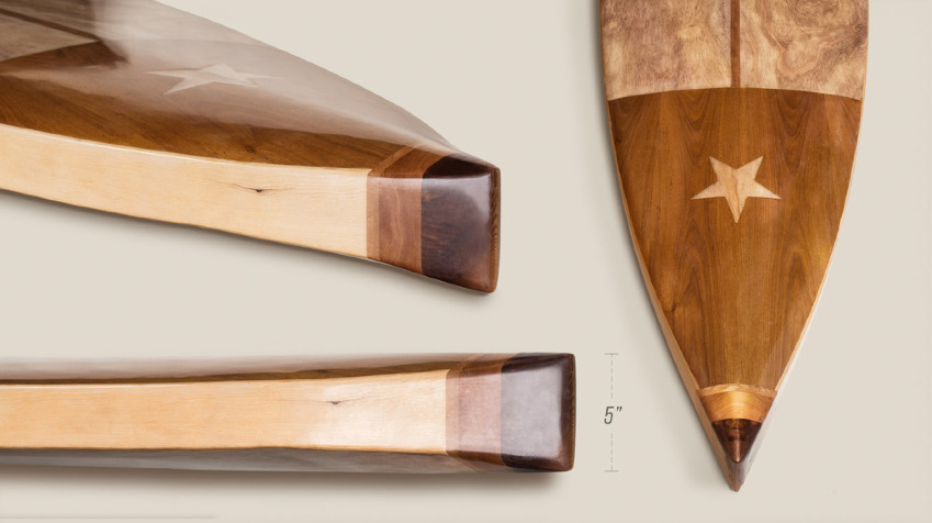 imagen 11 de Una tabla de madera de cerezo, cedro y abeto, para amantes del paddel surf.