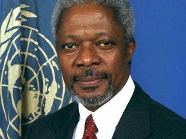 Kofi Annan, Secretario General de la ONU y Premio Nobel de la Paz.