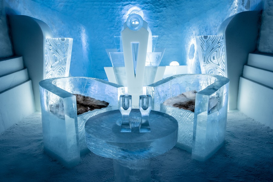 imagen 1 de Icehotel 365, el nuevo hotel de hielo y aurora boreal.