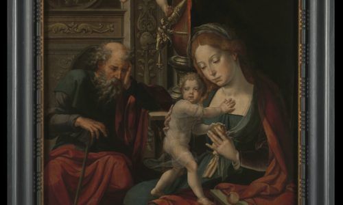 El Museo Lázaro Galdiano exhibe por primera vez ‘La Sagrada Familia’ de Pieter Coecke.