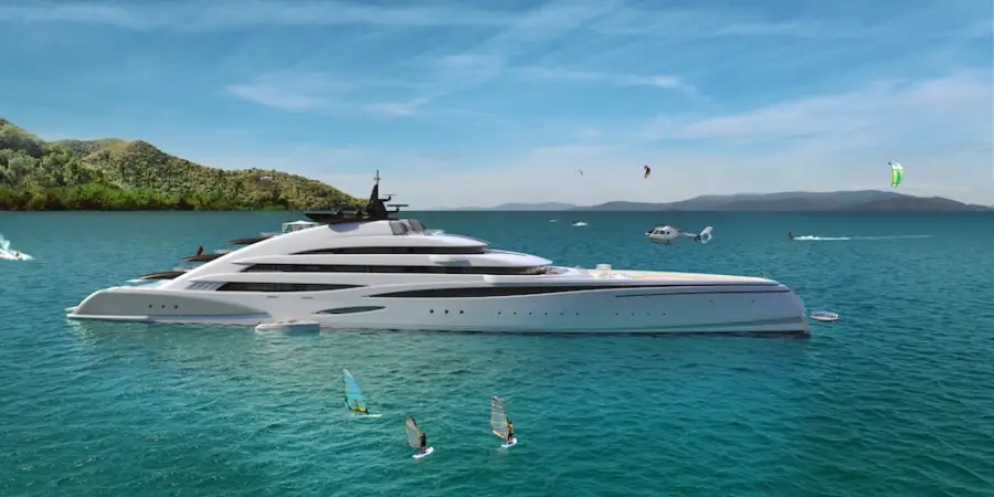 El último megayate: 120m de eslora con piscinas, cascadas, sala de cine, gimnasio...