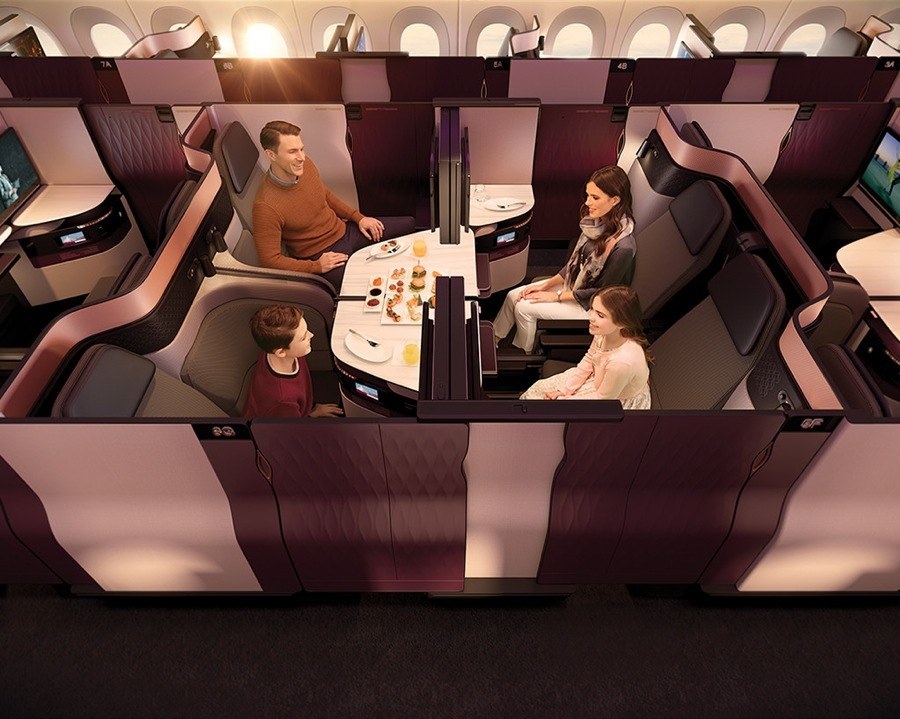 imagen 1 de Qatar Airways presenta su lujosa qsuite en clase business.