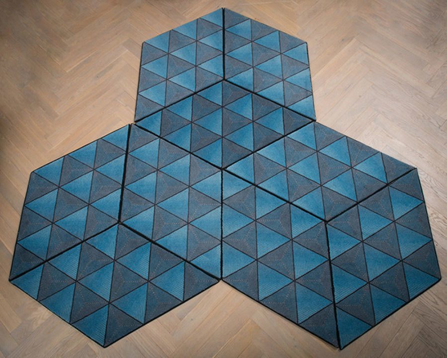 imagen 11 de Jigsaw Rug: alfombras geométricas suecas que se montan como un puzzle.