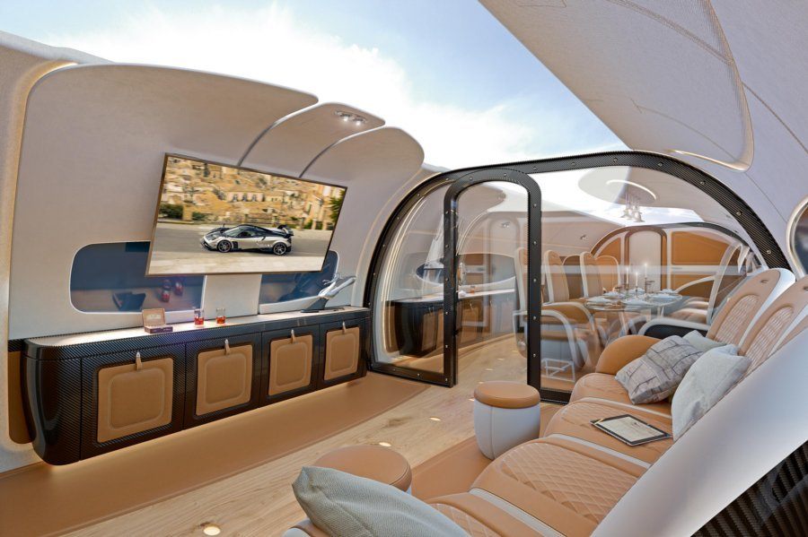 imagen 1 de Infinito Cabin: interior de lujo de Pagani para Airbus Corporate Jets.