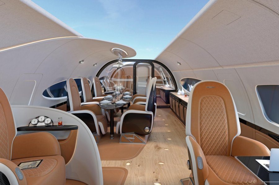 imagen 2 de Infinito Cabin: interior de lujo de Pagani para Airbus Corporate Jets.