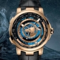 Executive Moonstruck Worldtimer de Ulysse-Nardin, el tiempo en la tierra según el sol y la luna.
