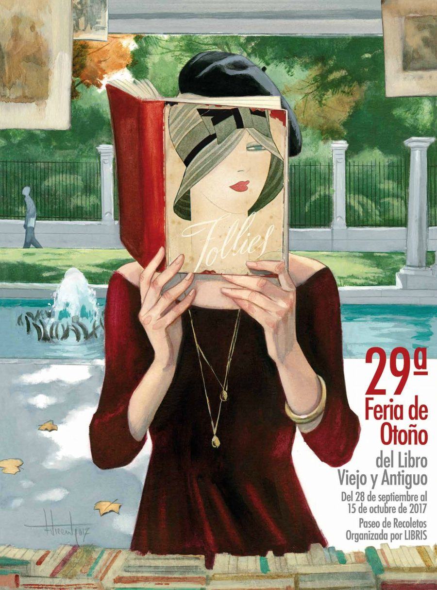 Feria de Otoño del Libro Viejo y Antiguo de Madrid. Cartel Fernando Vicente.