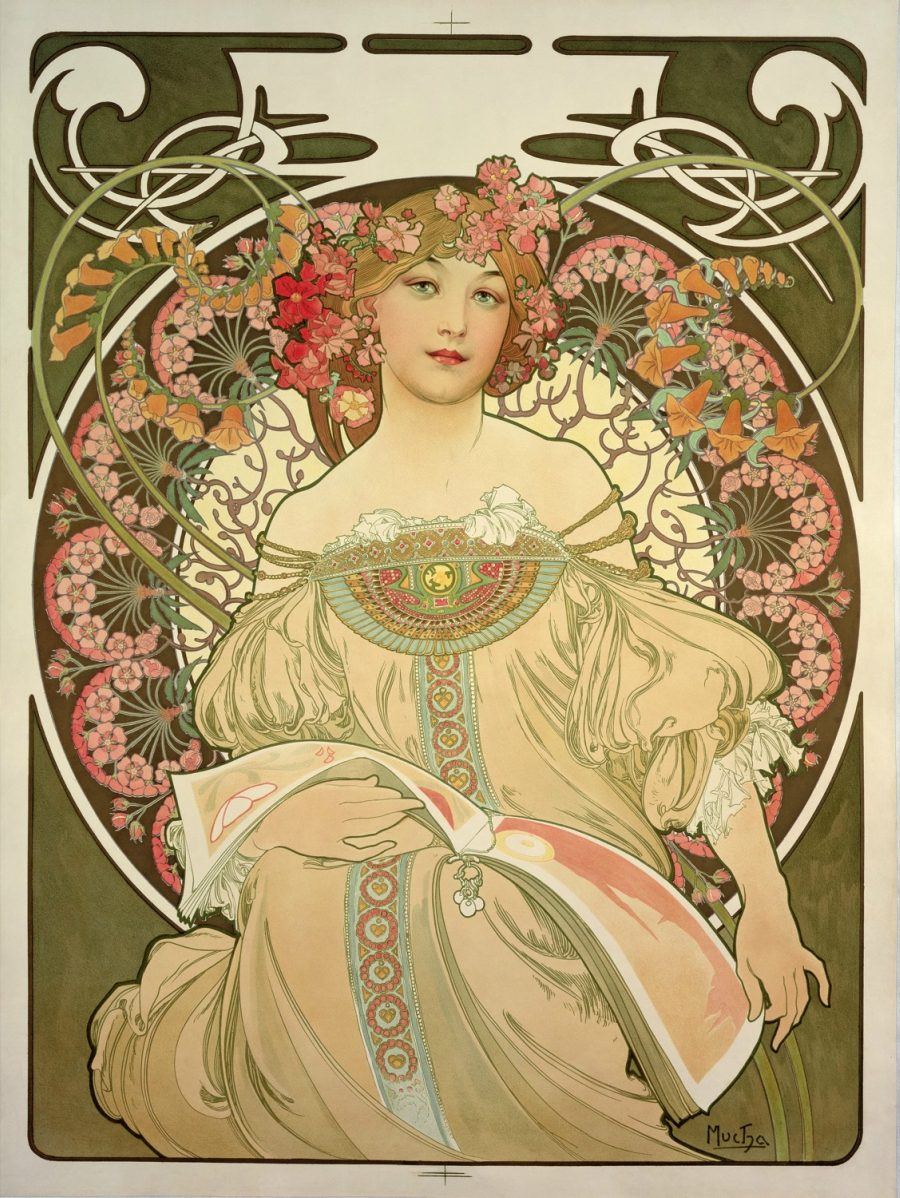 Alphonse Mucha. Bières de la Meuse, 1897, litografía a color, cortesía Arthemisia.