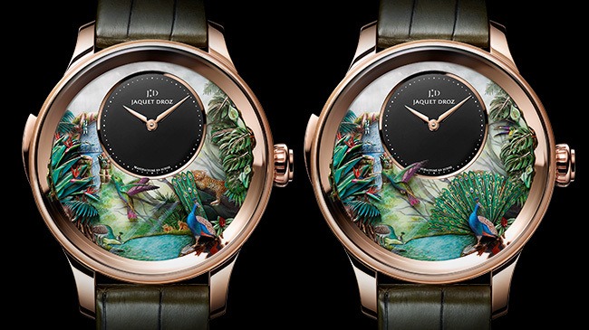 imagen 2 de Nuevo reloj Tropical Bird Repeater, el tiempo del paraíso según Jaquet Droz.
