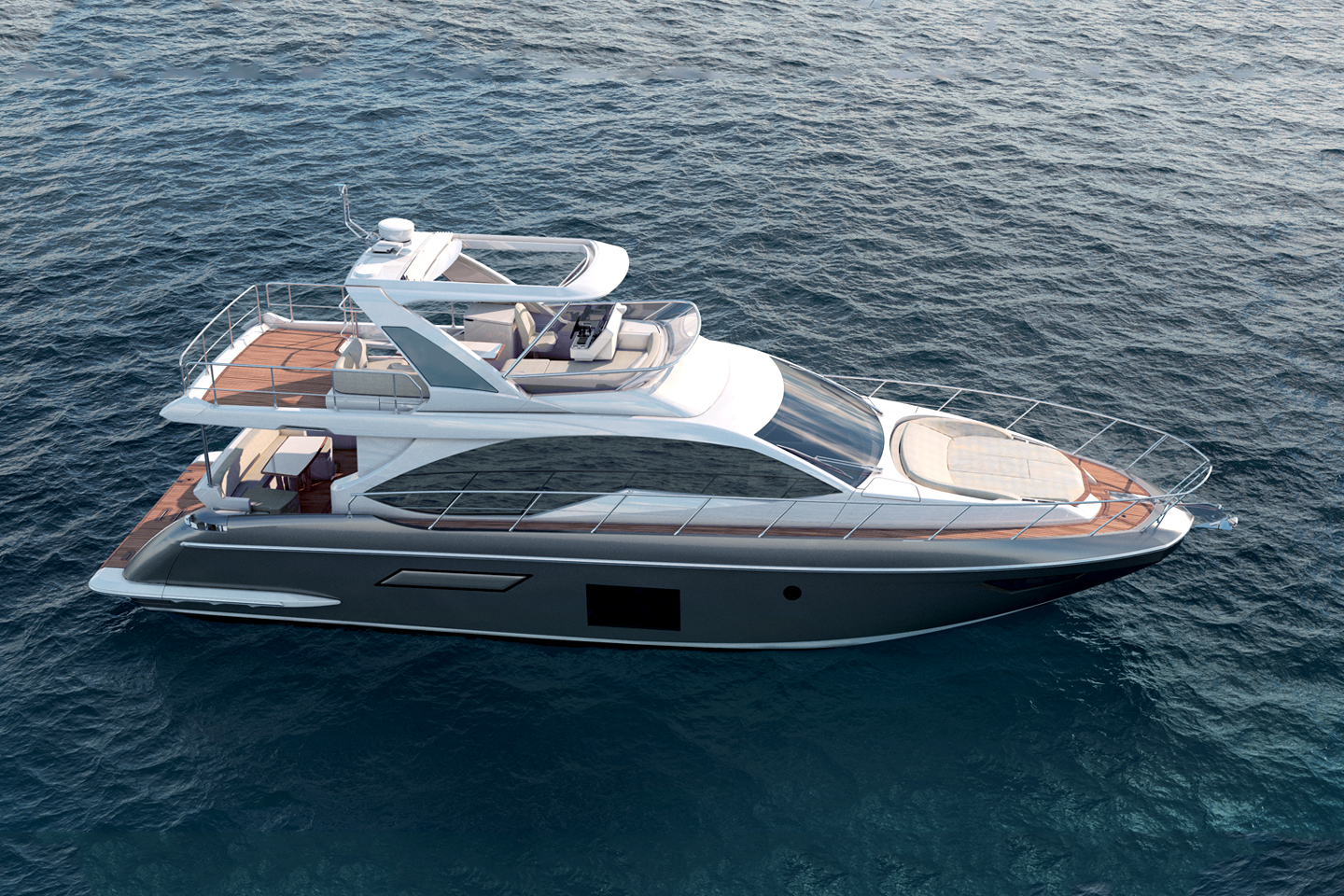 imagen 1 de El nuevo Azimut 55 debutará en el Düsseldorf Boat Show.