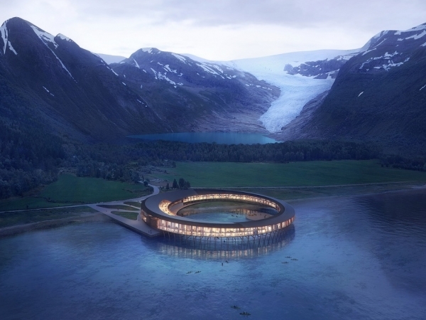 Svart, el espectacular hotel sostenible circular de Noruega en el Círculo Polar Ártico.