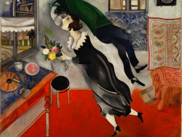 Chagall se cuelga del Guggenheim Bilbao.