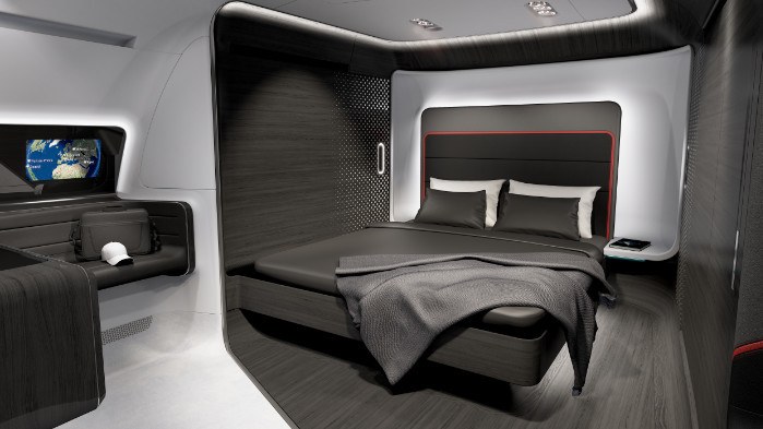 imagen 2 de Lufthansa Technik presenta una cabina de avión inspirada en un Mercedes-Benz AMG.