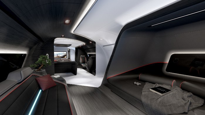 imagen 4 de Lufthansa Technik presenta una cabina de avión inspirada en un Mercedes-Benz AMG.