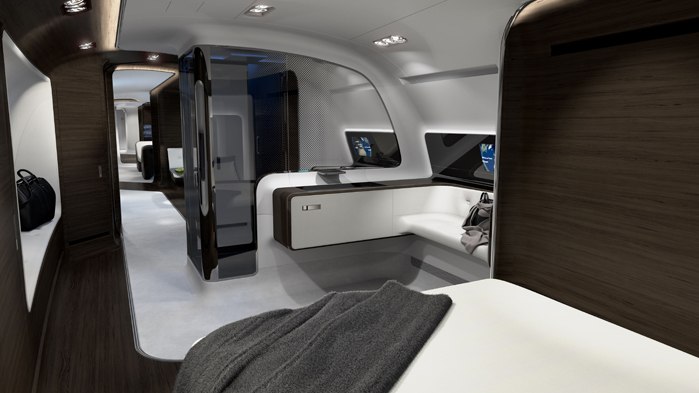 imagen 7 de Lufthansa Technik presenta una cabina de avión inspirada en un Mercedes-Benz AMG.