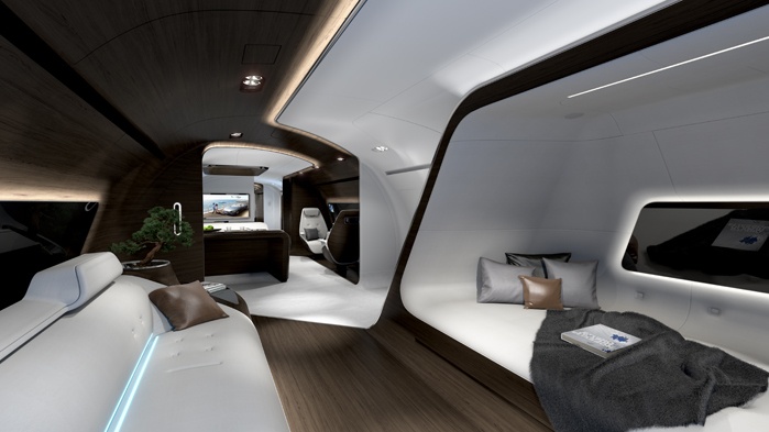imagen 10 de Lufthansa Technik presenta una cabina de avión inspirada en un Mercedes-Benz AMG.