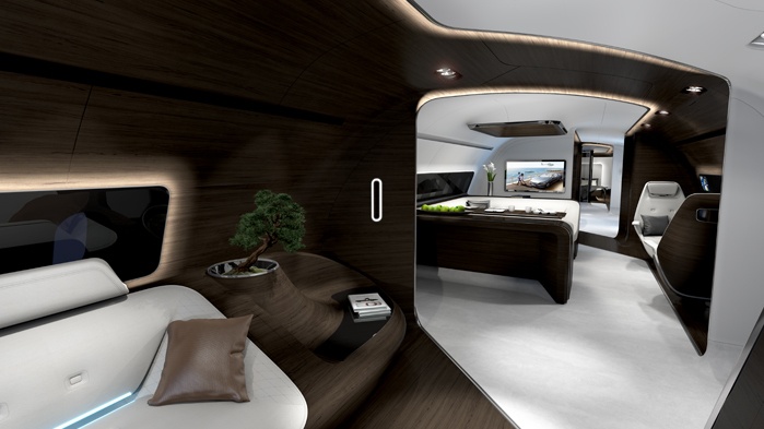 imagen 5 de Lufthansa Technik presenta una cabina de avión inspirada en un Mercedes-Benz AMG.