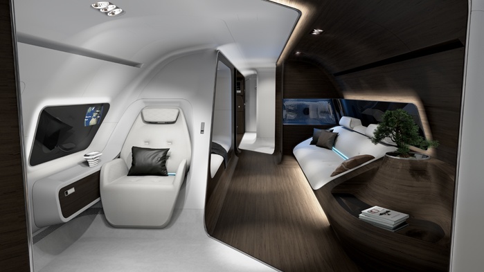 imagen 11 de Lufthansa Technik presenta una cabina de avión inspirada en un Mercedes-Benz AMG.