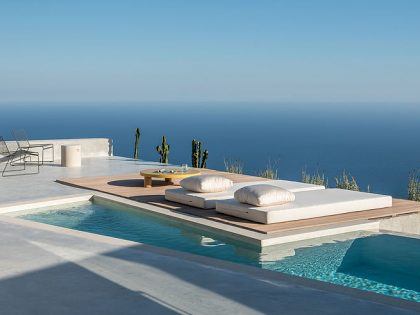 Una casa de vacaciones en Santorini.