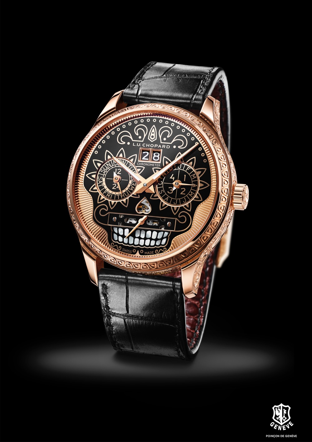 imagen 3 de La hora de los muertos de Chopard: nuevo reloj L.U.C Perpetual T Spirit of ‘La Santa Muerte’.