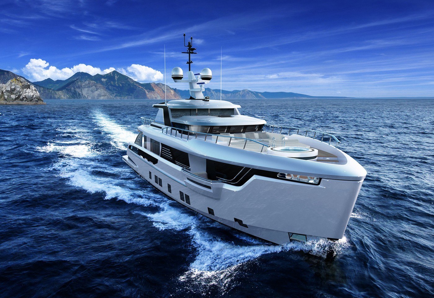 imagen 1 de Global 330, el primer yate para exploradores de Dynamiq Yachts.