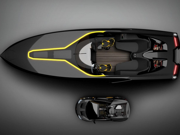 ¿Te imaginas navegar en un Lamborghini? Officina Armare Design lo hace posible.