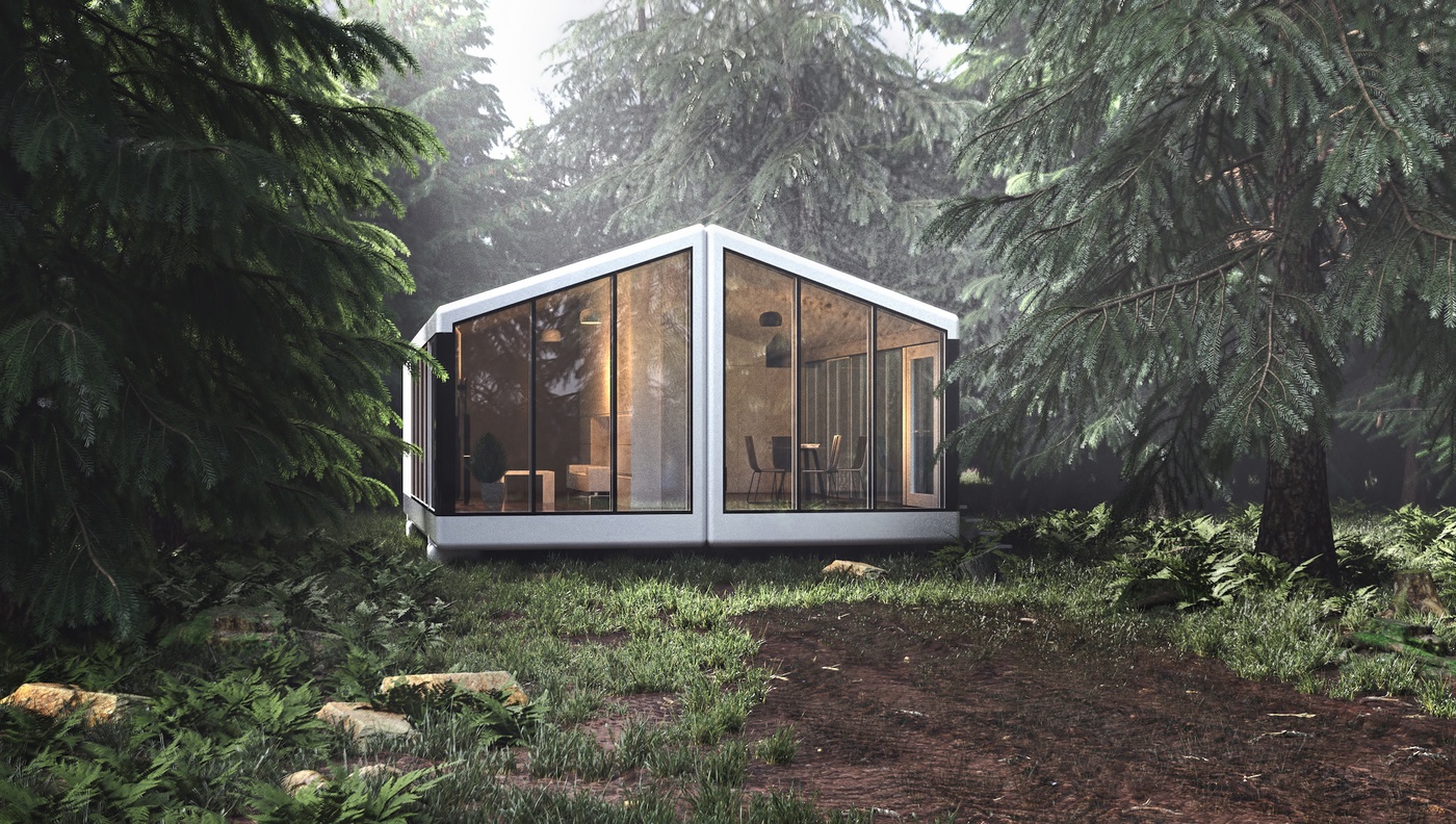 imagen 1 de haus.me es una casa prefabricada y 100% ecológica para que la instales donde quieras.