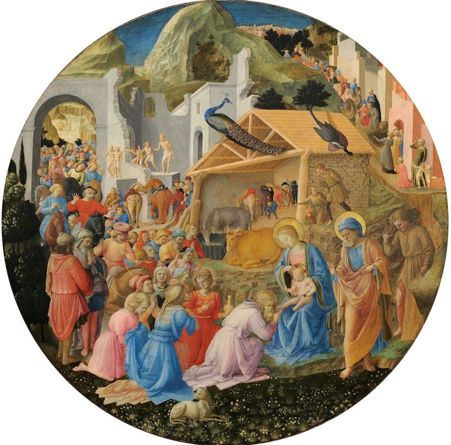 Fra Angelico, Fra Filippo Lippi. La Adoración de los Magos. 1437. National Gallery of Art. Washington DC.