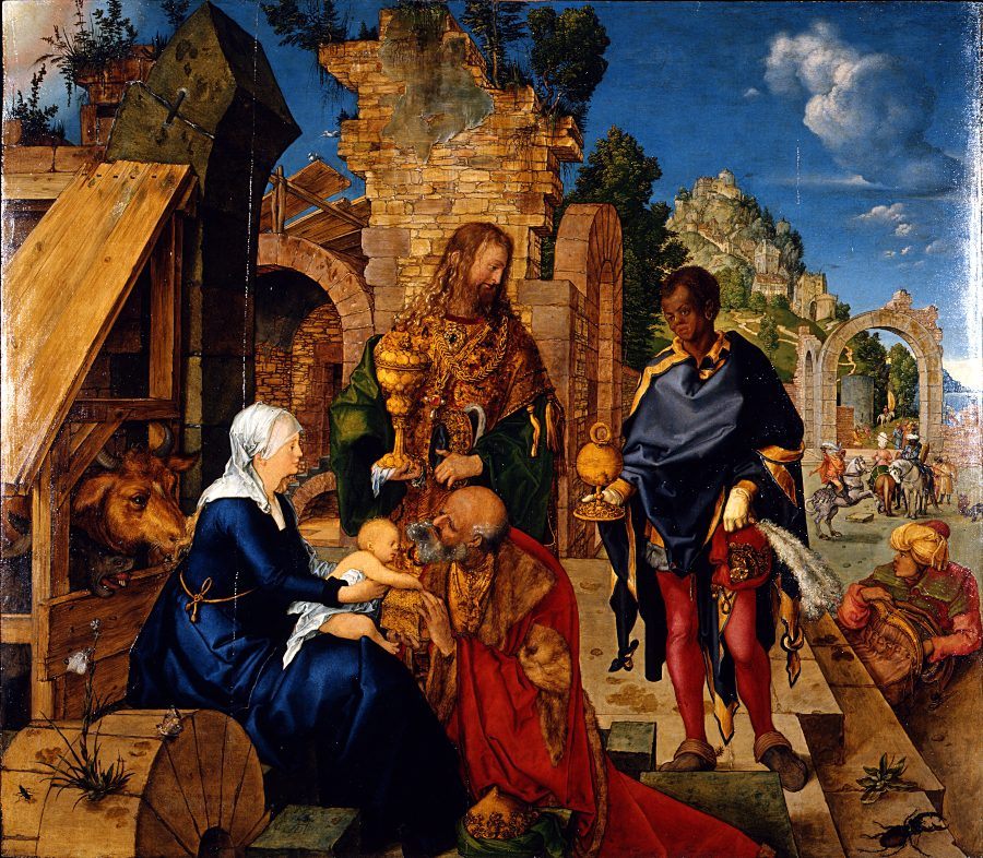 Adoración de los Magos. Durero. 1504. Galería de los Uffizi. Florencia.