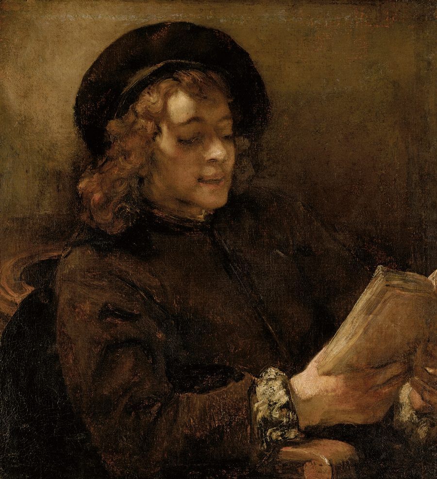 Titus Van Rijn leyendo. Rembrandt Harmensz van Rijn. Hacia 1656/1657. Kunsthistorisches Museum de Viena.