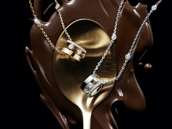 Diamantes con chocolate. Joyas Messika.