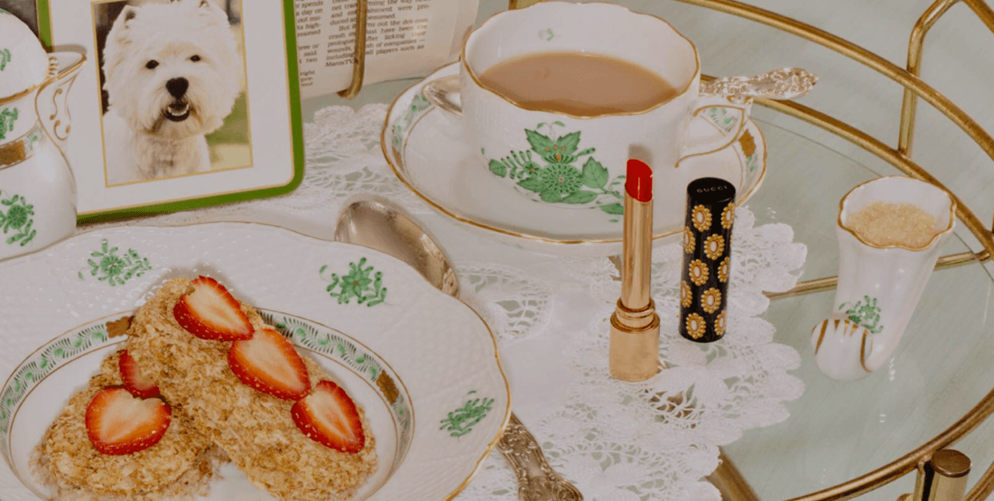 imagen 3 de El brillo deslumbrante de los labios rojos de Gucci se sirve para desayunar…