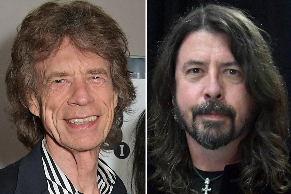 imagen 4 de El cantante de los Stones, Mick Jagger, y el líder de Foo Fighters, Dave Grohl, juntos.