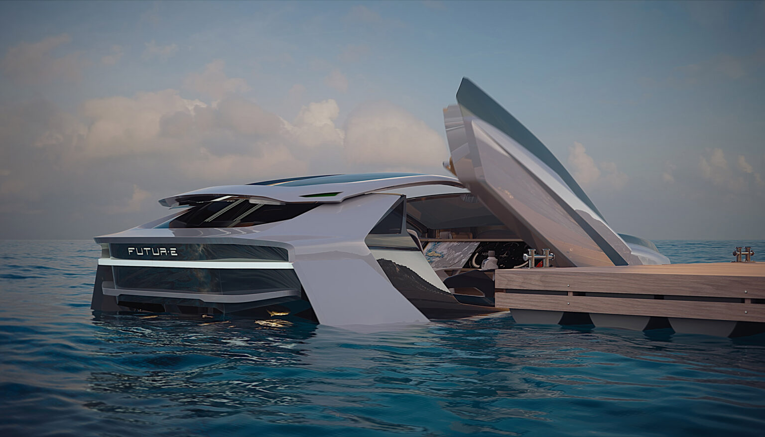 imagen 8 de Future-E, un yate como un deportivo que vuela sobre el agua (casi literalmente).