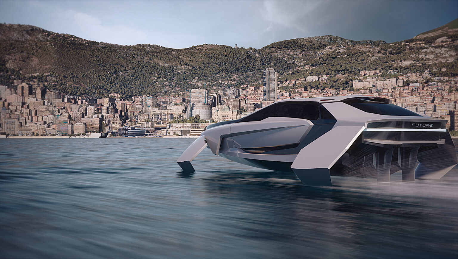 imagen 4 de Future-E, un yate como un deportivo que vuela sobre el agua (casi literalmente).