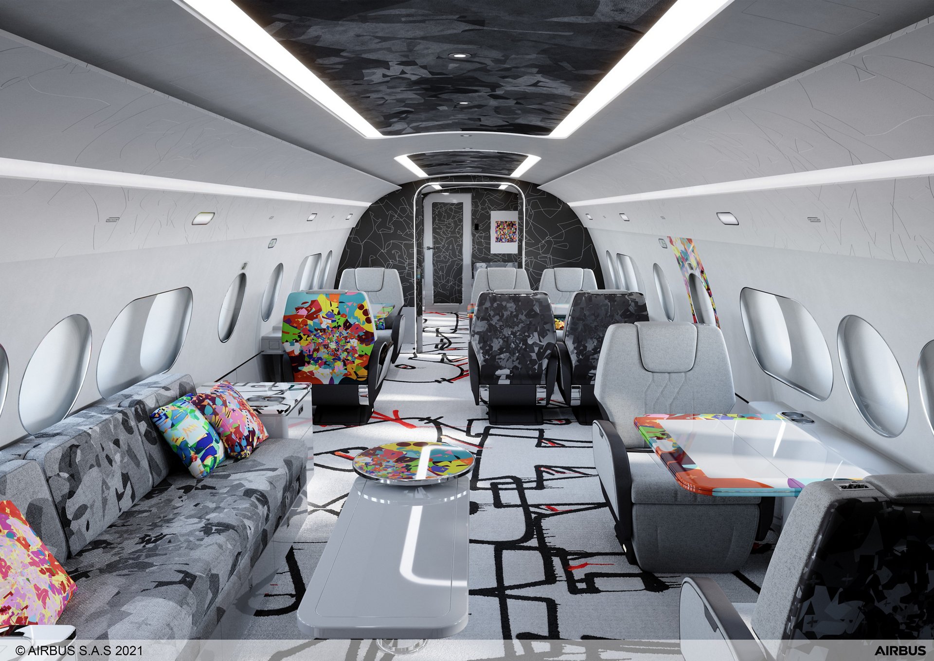 imagen 2 de Así es la cabina de un Airbus diseñada por Cyril Kongo.