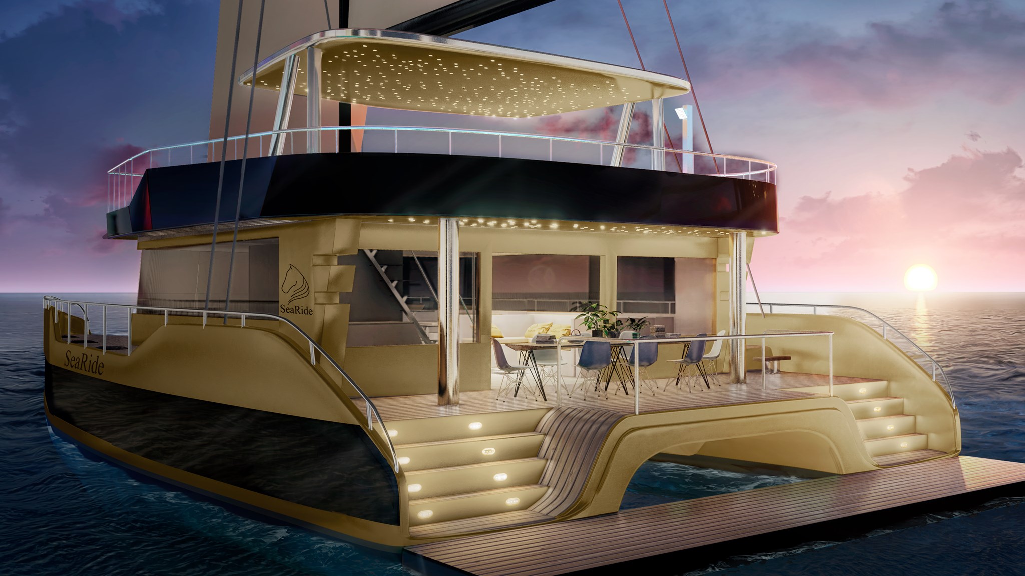 imagen 7 de SeaRide presentará en Puerto Banús su catamarán de lujo y cero emisiones.